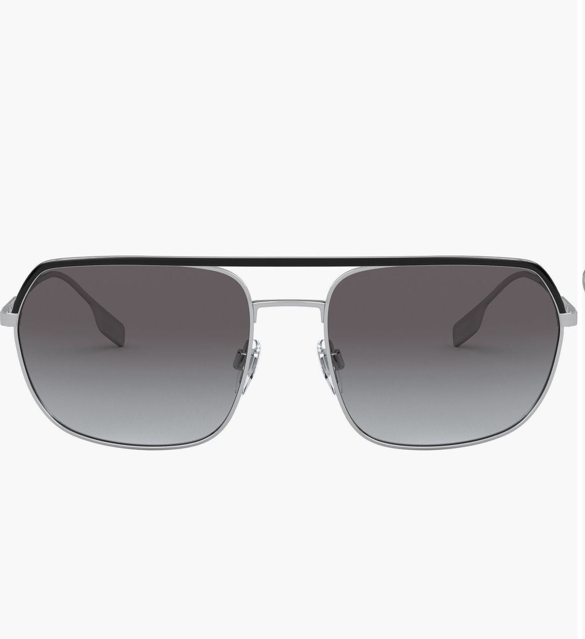 Burberry 58mm Aviator Sunglasses Silver-PO