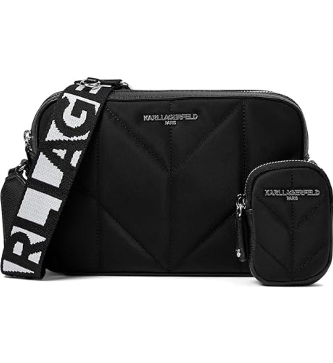 Karl lagerfeld maybelle messenger bag black leather - PO