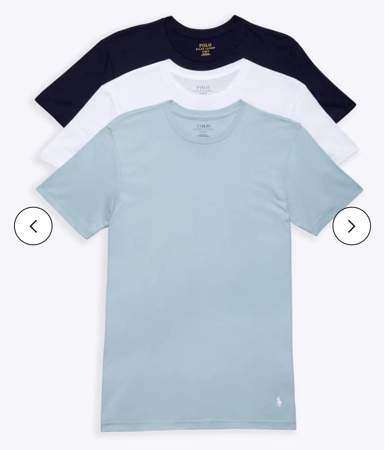 Ralph Lauren soft breathable 3 pack t shirts navy/blue/white - PO