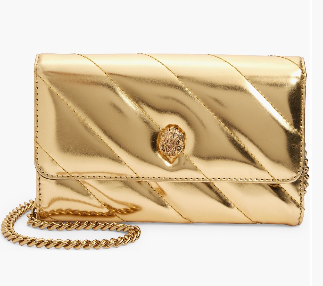 Kurt Geiger Soho wallet on chain (mirror gold) - PO