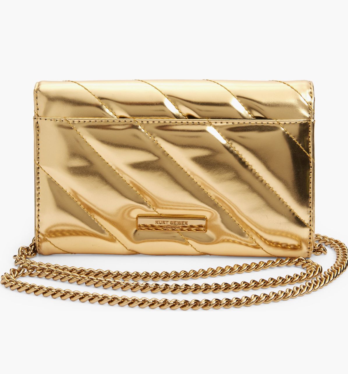 Kurt Geiger Soho wallet on chain (mirror gold) - PO