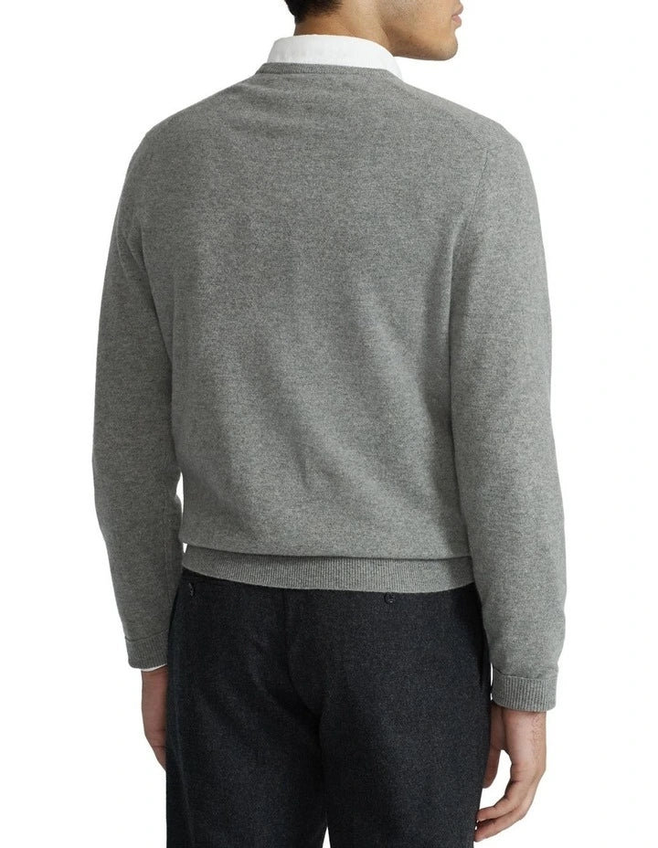 Ralph Lauren V-neck Sweater - Heather Grey